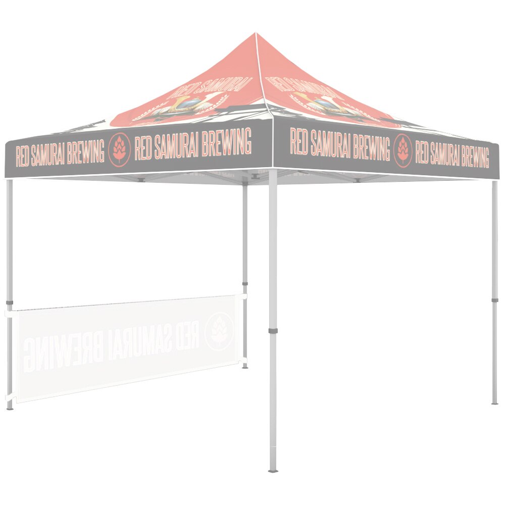 ONE CHOICE® 10 ft. Steel Canopy Tent Half Wall — Single Sided Graphic Package / White Trim Color
